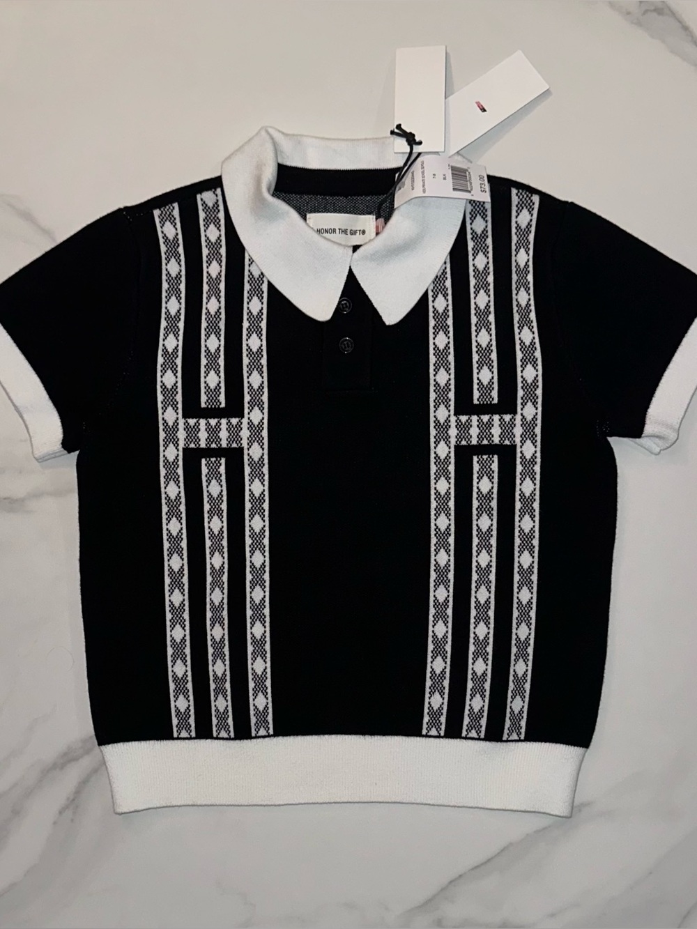 Honor The Gift Private School S/S Polo Black Kids Size 7-8